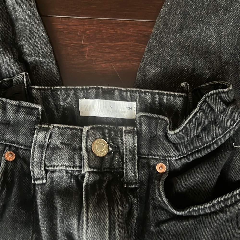 Zara denim size 9 two tone vintage black